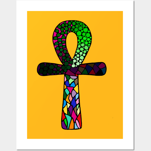 Colorful Ankh Wall Art by Syymbols